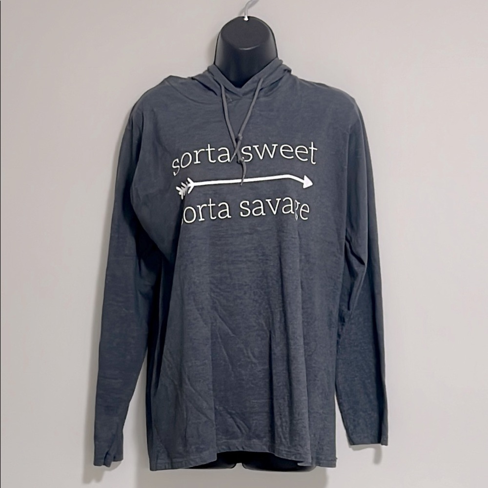 Women’s Sorta Sweet Sorta Savage Long Sleeve Hoodie Shirt Size XL